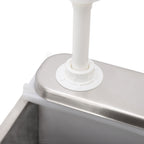 Sauce Dispenser Plastic and Stainless Steel Condiment Pump Station Sauce Dispenser For Kitchen Home 1L Double Pump