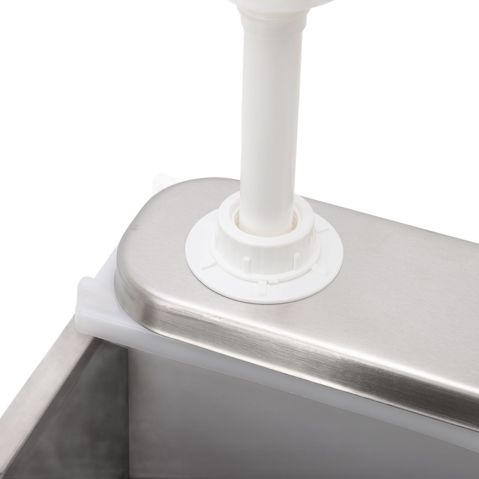 Sauce Dispenser Plastic and Stainless Steel Condiment Pump Station Sauce Dispenser For Kitchen Home 1L Double Pump