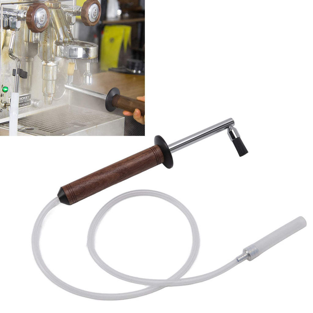 Coffee Machine Cleaning Brush High Temperature Resistance Wood Handle Replaceable Coffee Machine Steam Cleaning Tool