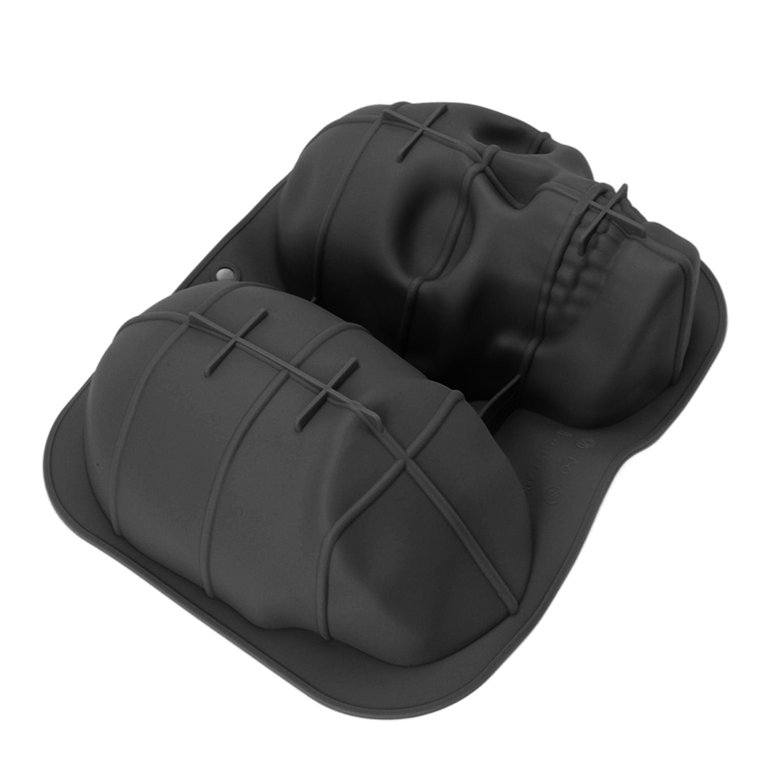 Skull Head Baking Mold Soft Silicone Halloween Skeleton Head Cake Mold for Cake Biscuit Chocolate Candy Ice Black