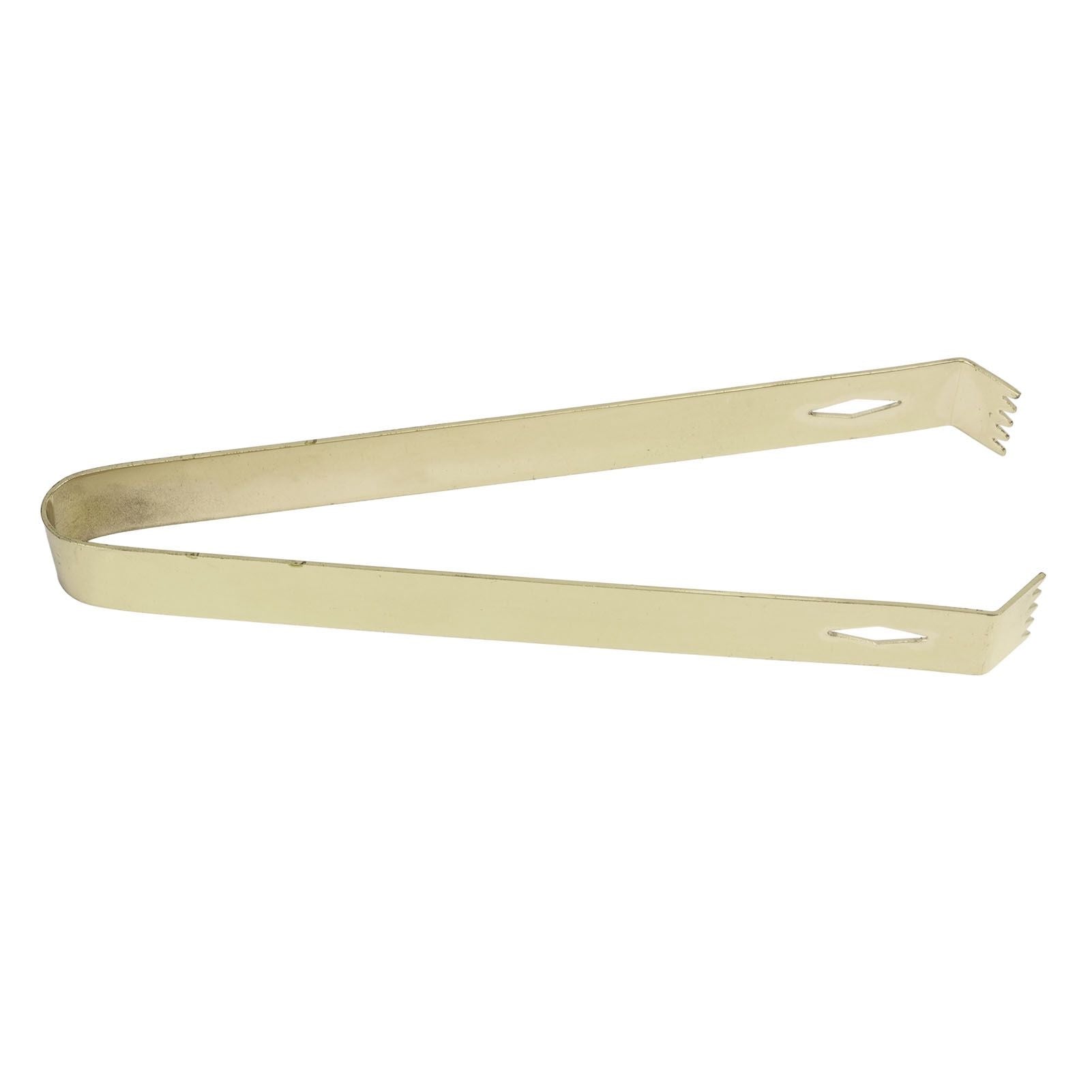 Cocktail Tong Thickened Rhombus Stainless Steel Food Ice Sugar Cube Tong for Bar Gold Plating