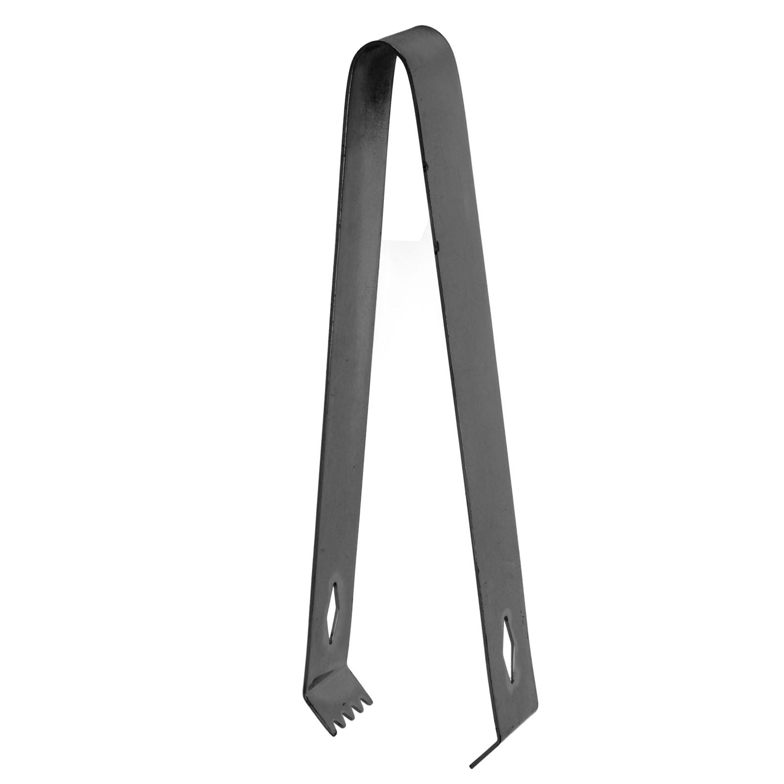 Cocktail Tong Thickened Rhombus Stainless Steel Food Ice Sugar Cube Tong for Bar Black Plating