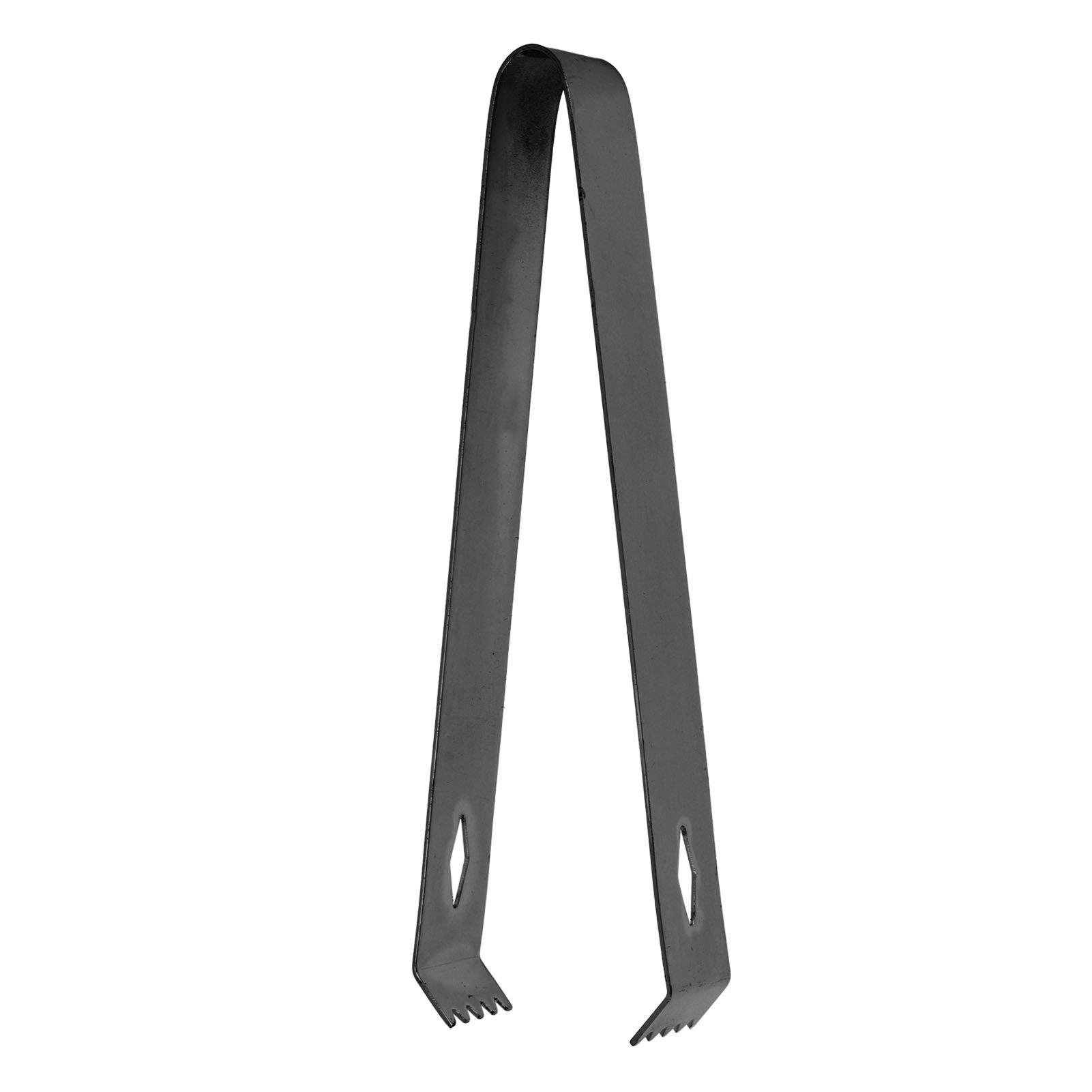 Cocktail Tong Thickened Rhombus Stainless Steel Food Ice Sugar Cube Tong for Bar Black Plating
