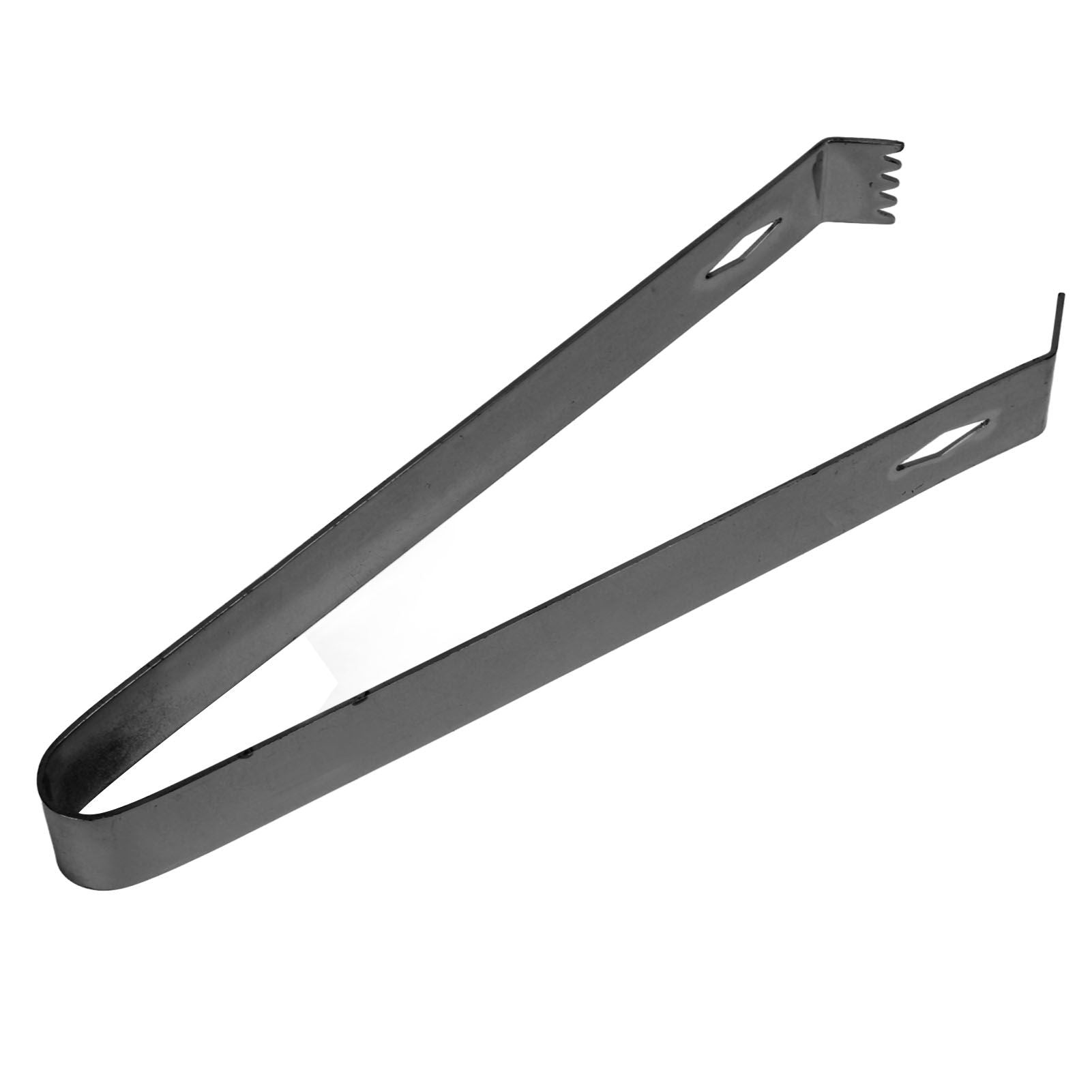 Cocktail Tong Thickened Rhombus Stainless Steel Food Ice Sugar Cube Tong for Bar Black Plating