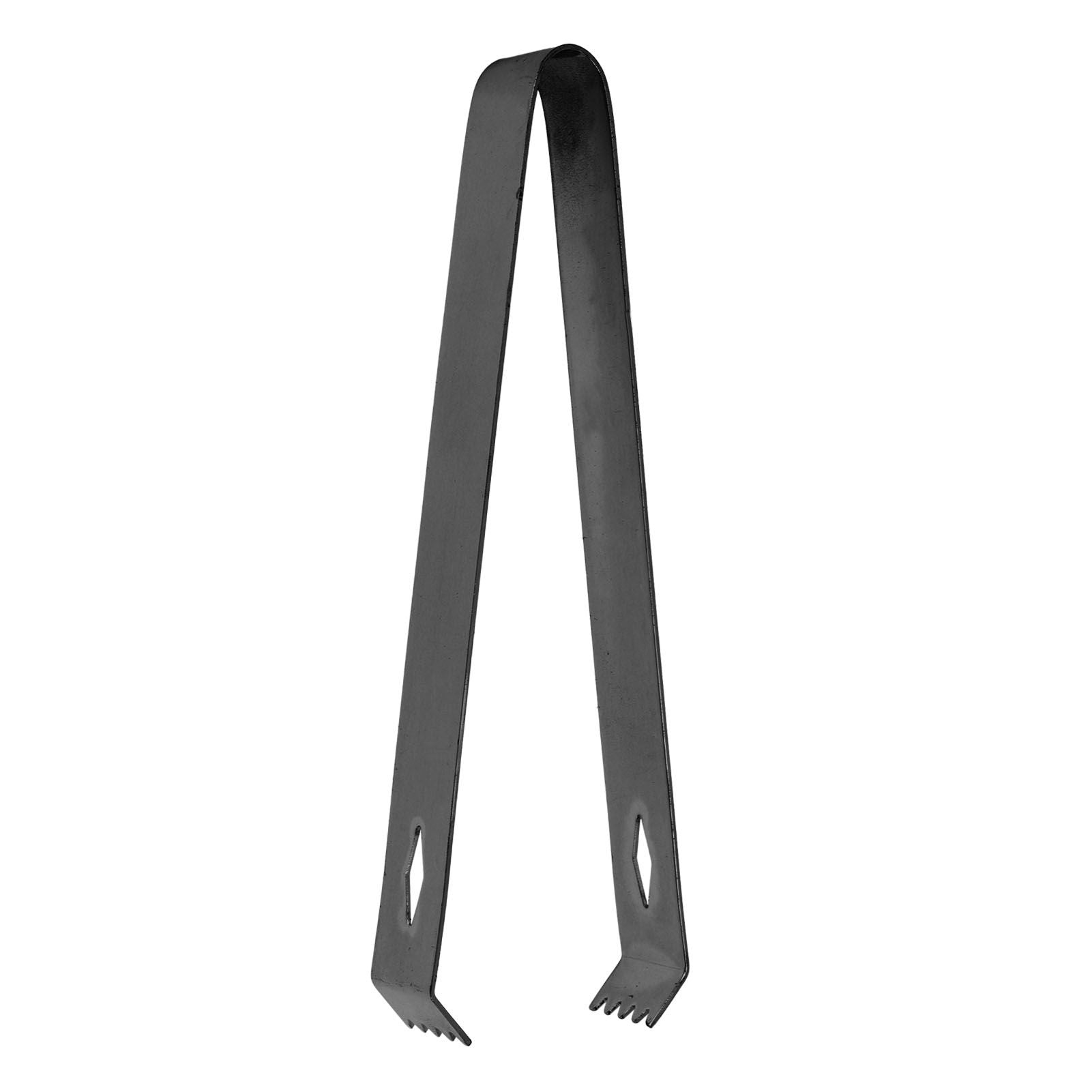 Cocktail Tong Thickened Rhombus Stainless Steel Food Ice Sugar Cube Tong for Bar Black Plating