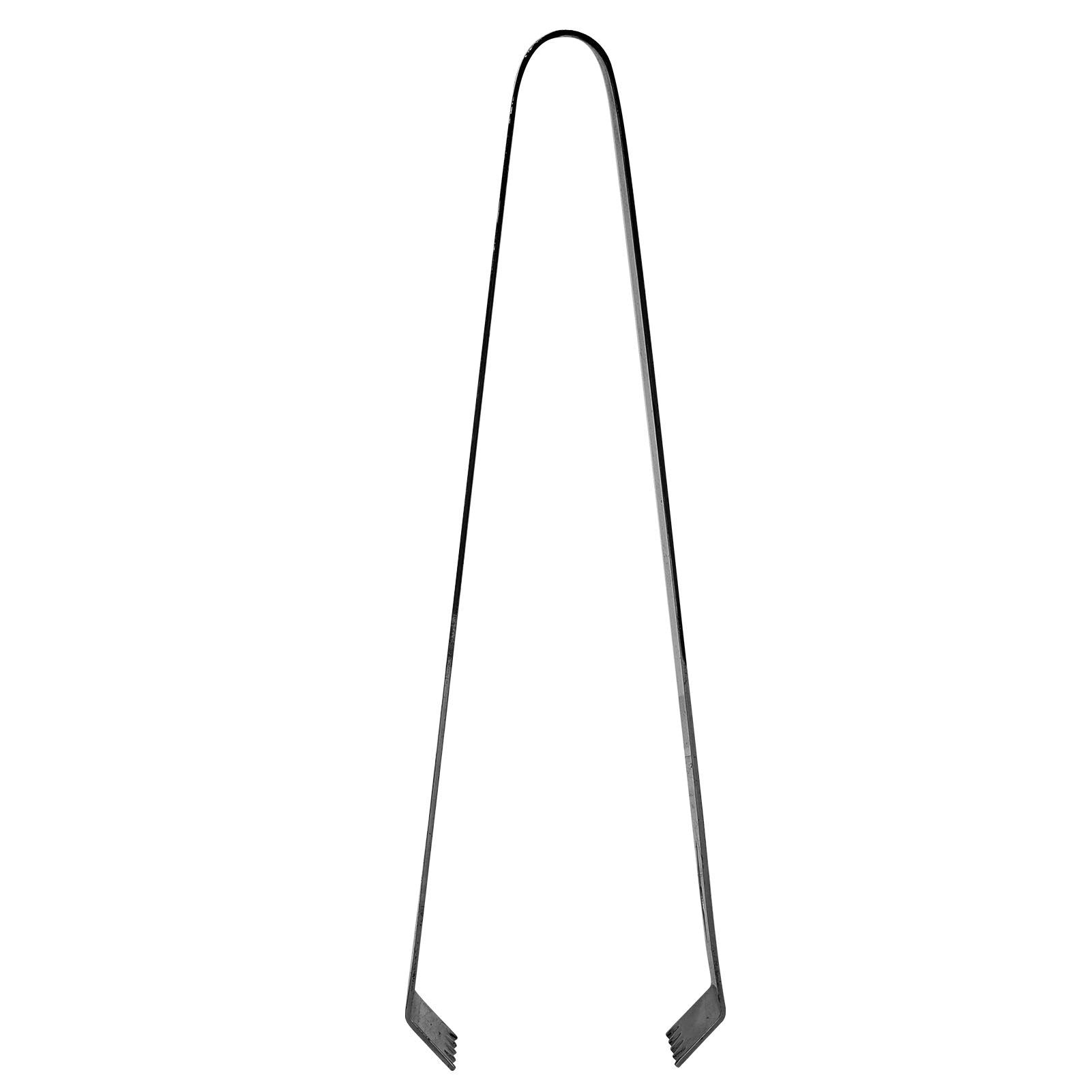Cocktail Tong Thickened Rhombus Stainless Steel Food Ice Sugar Cube Tong for Bar Black Plating