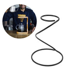 Black Spiral Coffee Dripper Stand Metal Filter Frame Holder Rack Hand Drip Pour Over Coffee Brewer Holder