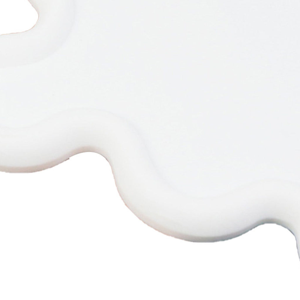 Cup Mat PVC Irregular Shape Heat Resisting Waterproof Household Bowl Mat for Kitchen White
