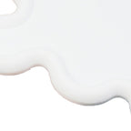 Cup Mat PVC Irregular Shape Heat Resisting Waterproof Household Bowl Mat for Kitchen White