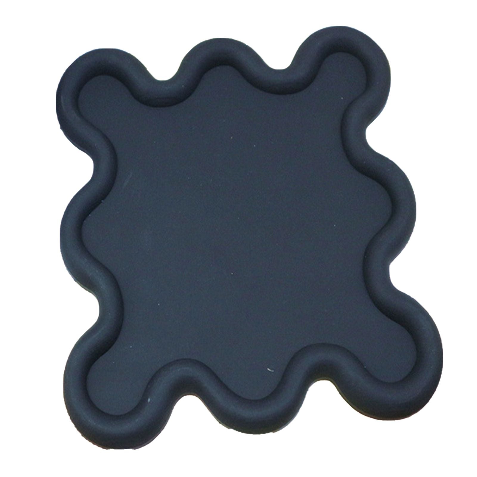 Cup Mat PVC Irregular Shape Heat Resisting Waterproof Household Bowl Mat for Kitchen Black