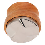 Coffee Distributor Coffee Hand Tamper Adjustable Depth Coffee Leveler Tool with Beech Handle 53mm/2.1in