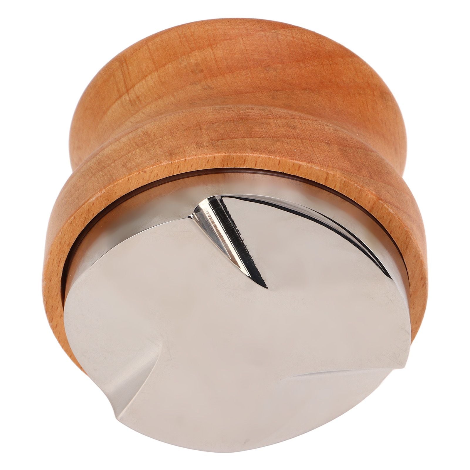 Coffee Distributor Coffee Hand Tamper Adjustable Depth Coffee Leveler Tool with Beech Handle 53mm/2.1in
