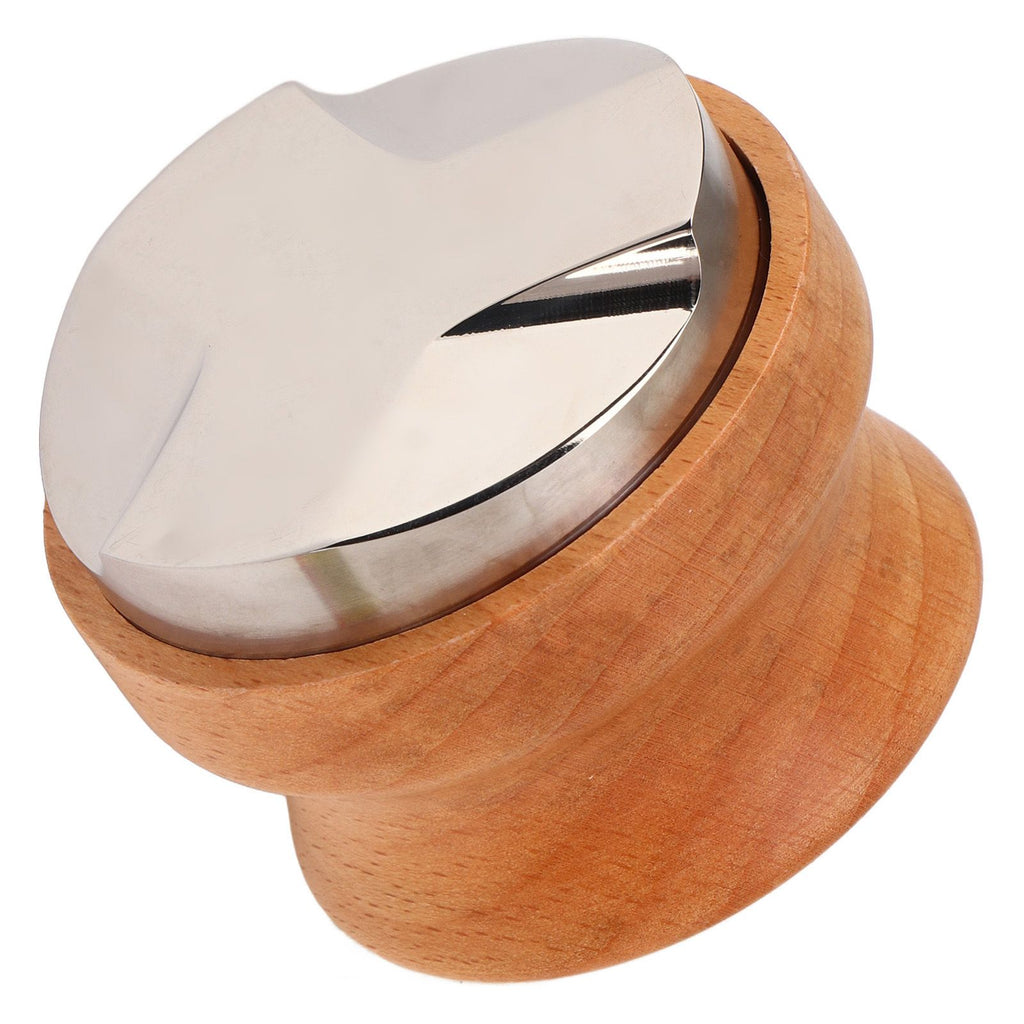 Coffee Distributor Coffee Hand Tamper Adjustable Depth Coffee Leveler Tool with Beech Handle 53mm/2.1in