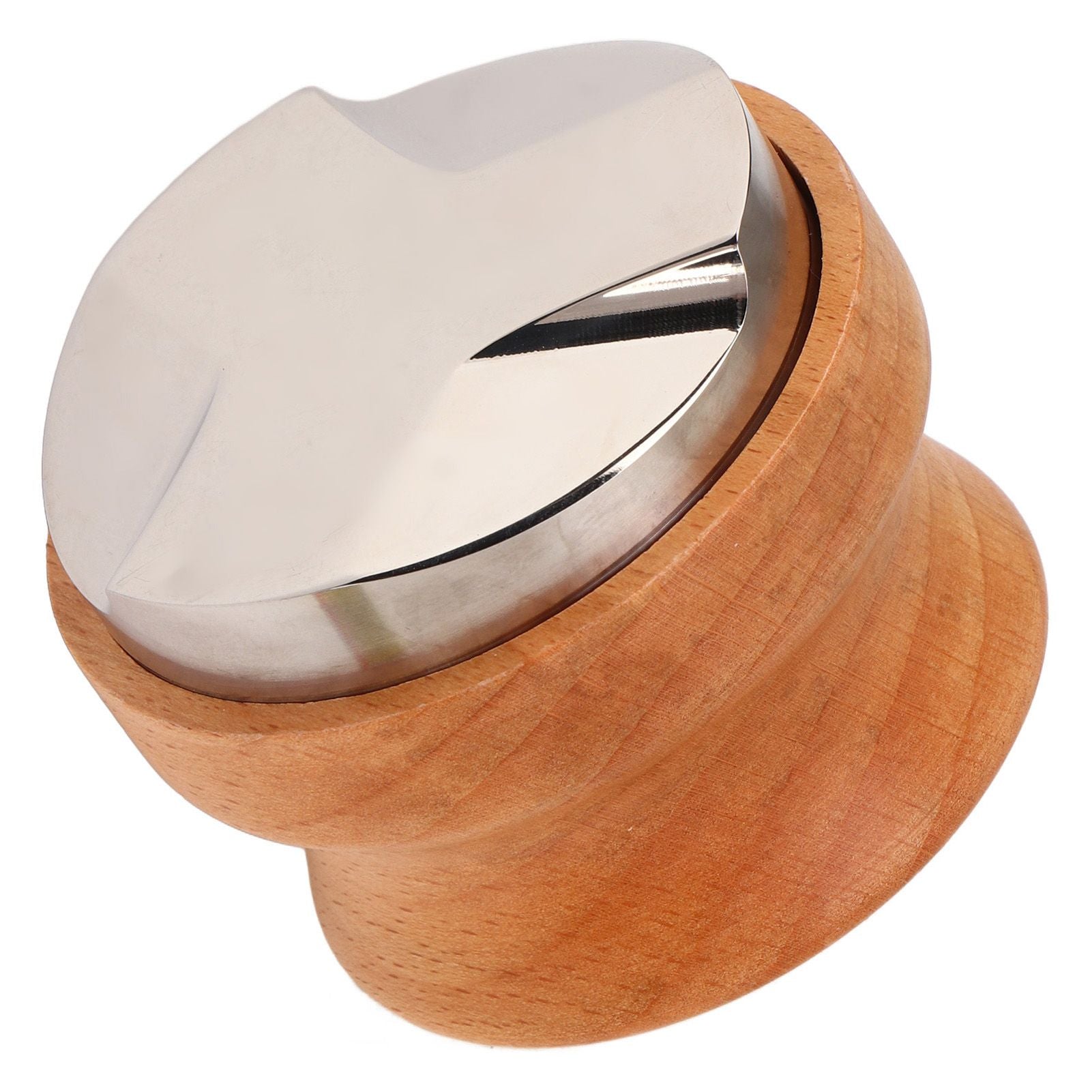 Coffee Distributor Coffee Hand Tamper Adjustable Depth Coffee Leveler Tool with Beech Handle 53mm/2.1in