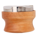Coffee Distributor Coffee Hand Tamper Adjustable Depth Coffee Leveler Tool with Beech Handle 53mm/2.1in