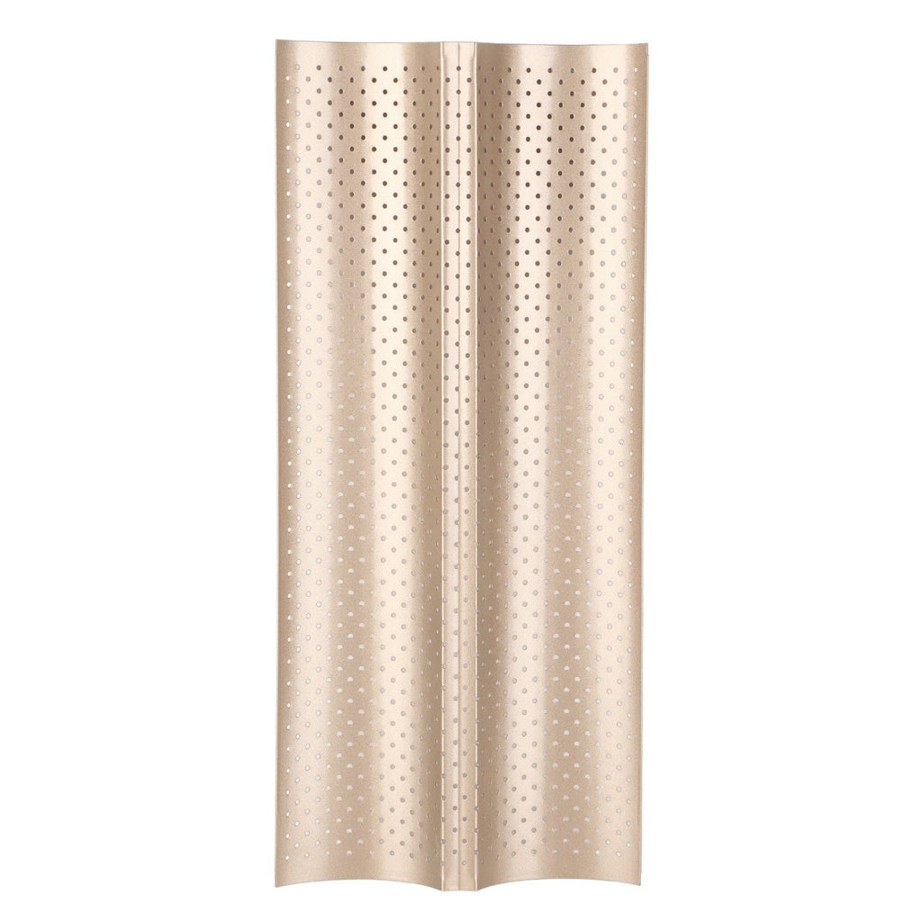 Baguette Pan 2 Slots Nonstick Food Grade Carbon Steel Perforated Design French Baguette Baking Pan for Home Baguette