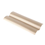 Baguette Pan 2 Slots Nonstick Food Grade Carbon Steel Perforated Design French Baguette Baking Pan for Home Baguette