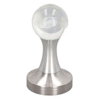 Coffee Tamper Food Grade Stainless Steel Crystal Ball Coffee Powder Hammer for Kitchen Shop Silver Pillar 51mm/2in