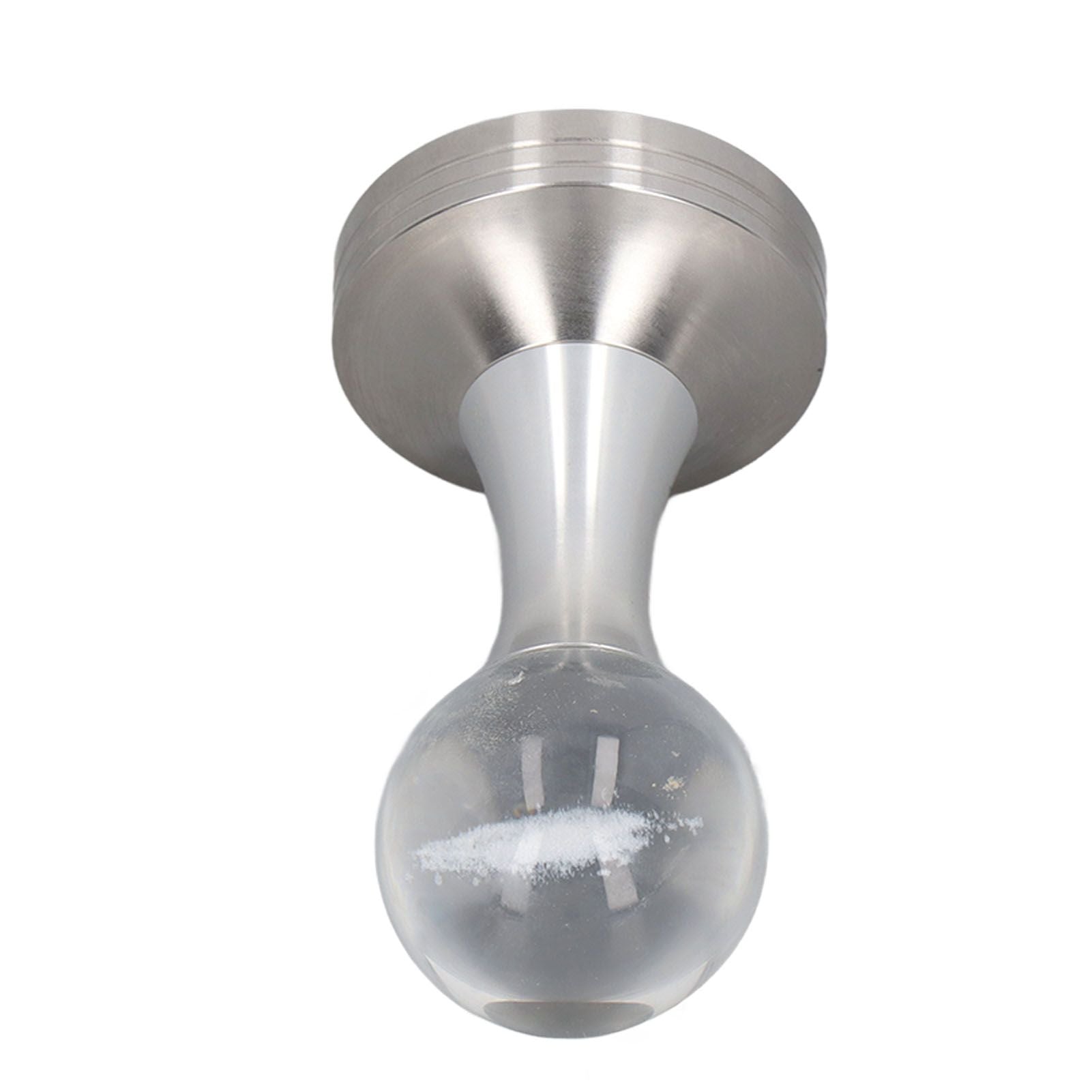 Coffee Tamper Food Grade Stainless Steel Crystal Ball Coffee Powder Hammer for Kitchen Shop Silver Pillar 51mm/2in
