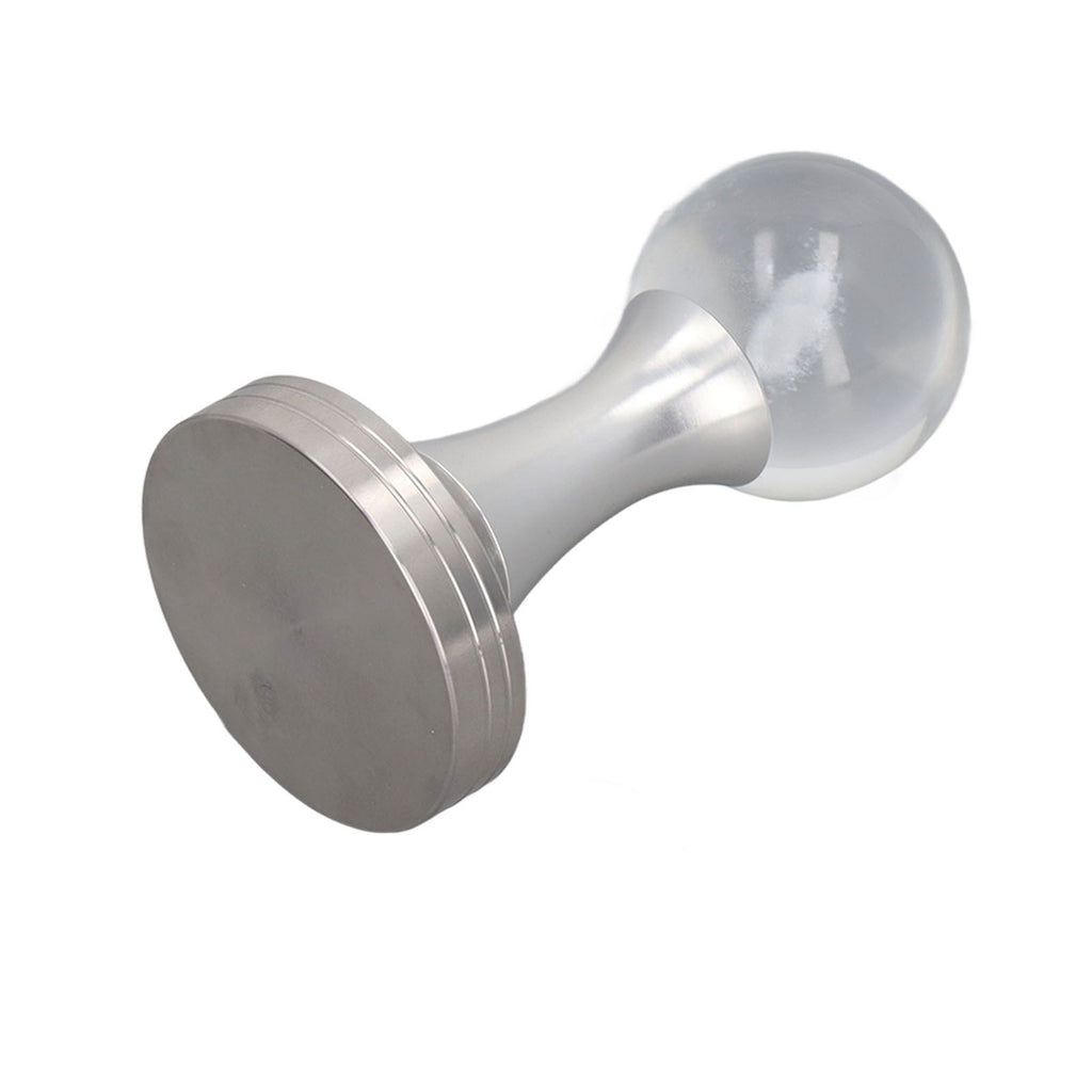Coffee Tamper Food Grade Stainless Steel Crystal Ball Coffee Powder Hammer for Kitchen Shop Silver Pillar 51mm/2in