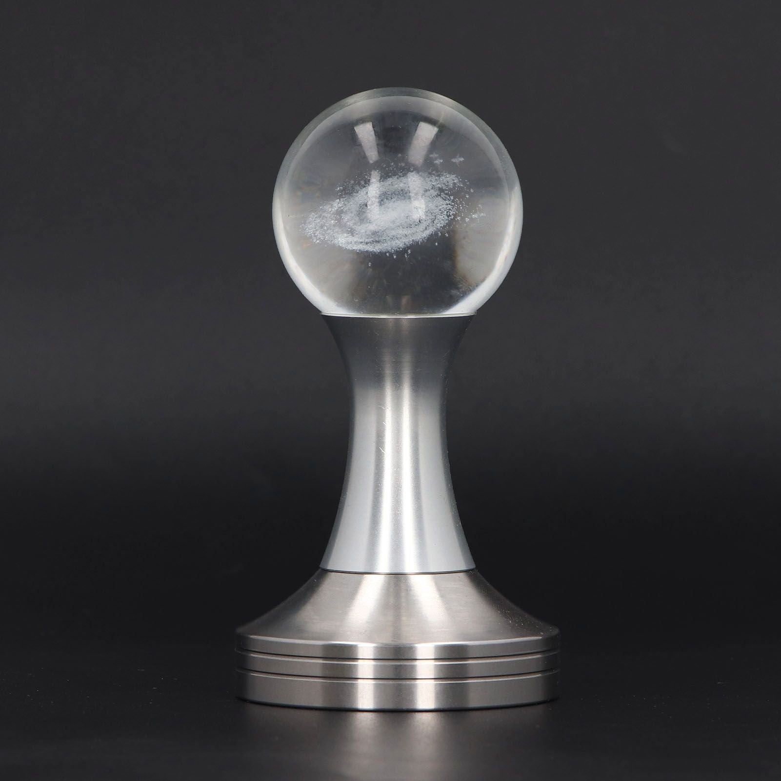 Coffee Tamper Food Grade Stainless Steel Crystal Ball Coffee Powder Hammer for Kitchen Shop Silver Pillar 51mm/2in