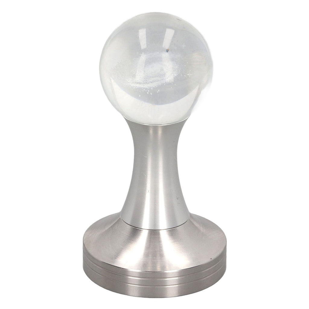 Coffee Tamper Food Grade Stainless Steel Crystal Ball Coffee Powder Hammer for Kitchen Shop Silver Pillar 53mm/2.1in