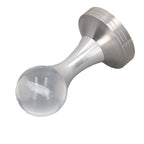 Coffee Tamper Food Grade Stainless Steel Crystal Ball Coffee Powder Hammer for Kitchen Shop Silver Pillar 53mm/2.1in