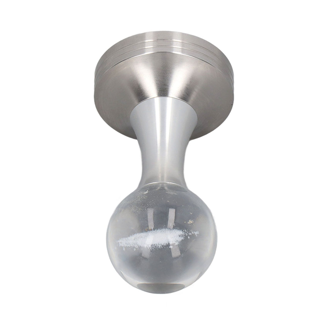 Coffee Tamper Food Grade Stainless Steel Crystal Ball Coffee Powder Hammer for Kitchen Shop Silver Pillar 53mm/2.1in