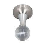 Coffee Tamper Food Grade Stainless Steel Crystal Ball Coffee Powder Hammer for Kitchen Shop Silver Pillar 53mm/2.1in