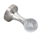 Coffee Tamper Food Grade Stainless Steel Crystal Ball Coffee Powder Hammer for Kitchen Shop Silver Pillar 53mm/2.1in