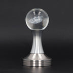 Coffee Tamper Food Grade Stainless Steel Crystal Ball Coffee Powder Hammer for Kitchen Shop Silver Pillar 53mm/2.1in
