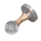 Coffee Tamper Food Grade Stainless Steel Crystal Ball Coffee Powder Hammer for Kitchen Shop Gold Pillar 53mm/2.1in