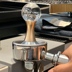 Coffee Tamper Food Grade Stainless Steel Crystal Ball Coffee Powder Hammer for Kitchen Shop Gold Pillar 53mm/2.1in