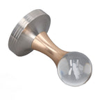 Coffee Tamper Food Grade Stainless Steel Crystal Ball Coffee Powder Hammer for Kitchen Shop Gold Pillar 58mm/2.3in