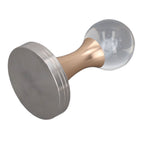 Coffee Tamper Food Grade Stainless Steel Crystal Ball Coffee Powder Hammer for Kitchen Shop Gold Pillar 58mm/2.3in
