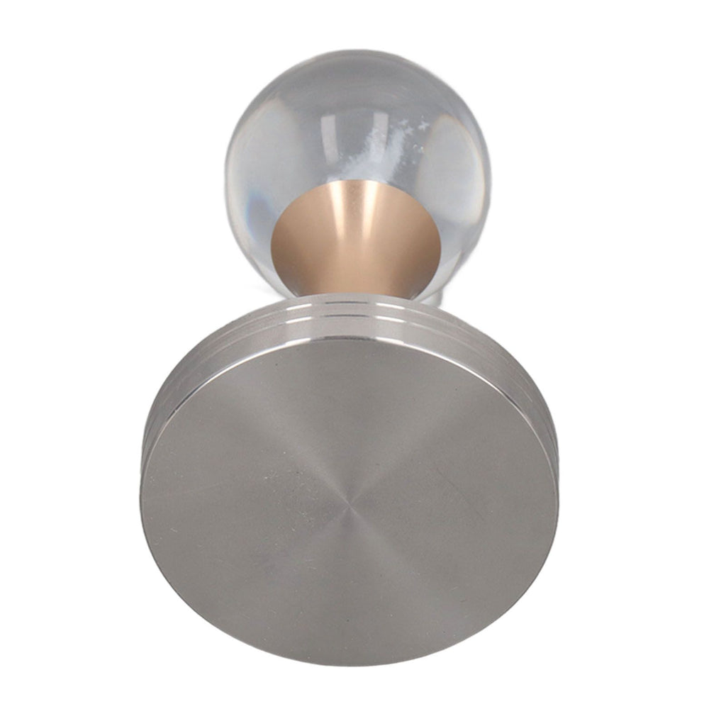 Coffee Tamper Food Grade Stainless Steel Crystal Ball Coffee Powder Hammer for Kitchen Shop Gold Pillar 58mm/2.3in