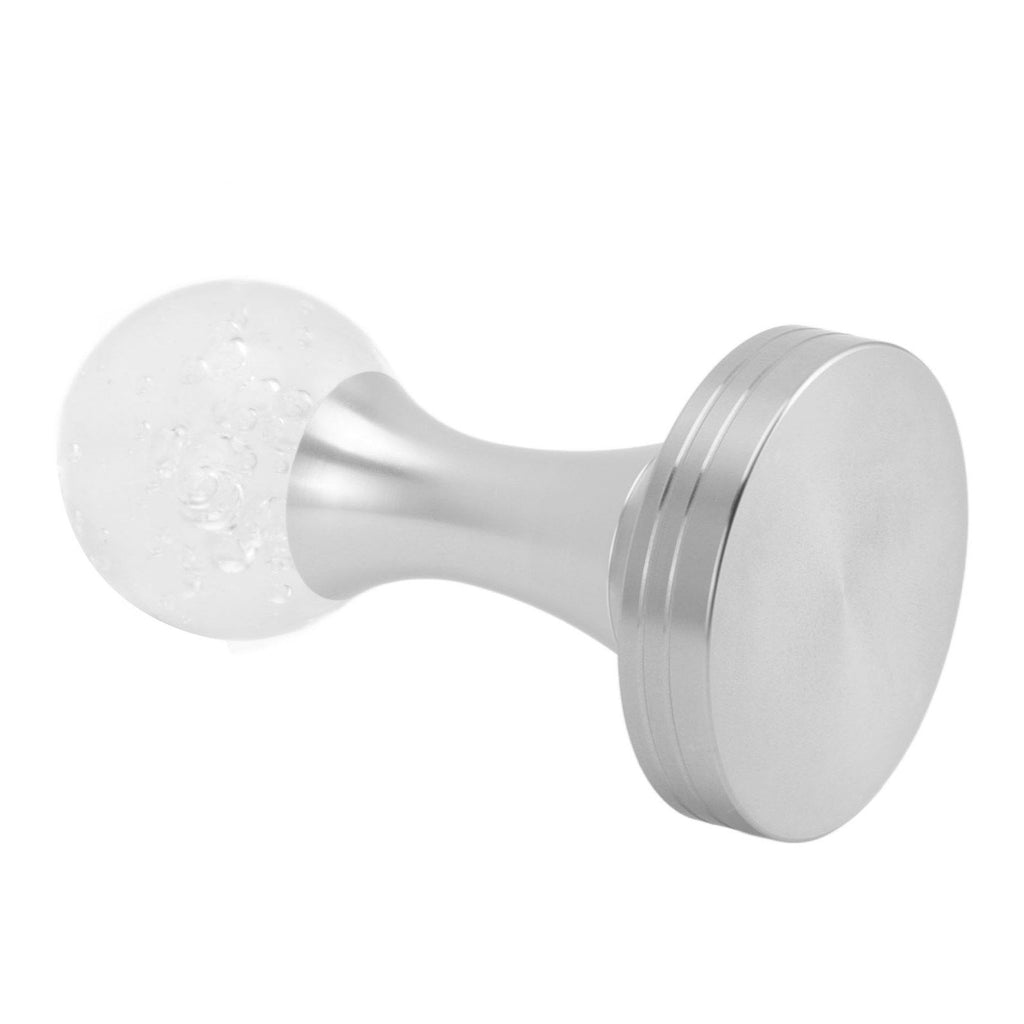 Crystal Ball Coffee Powder Tamper Stainless Steel Base Coffee Press Hammer for Kitchen Cafe Silver Pillar 53mm / 2.1in