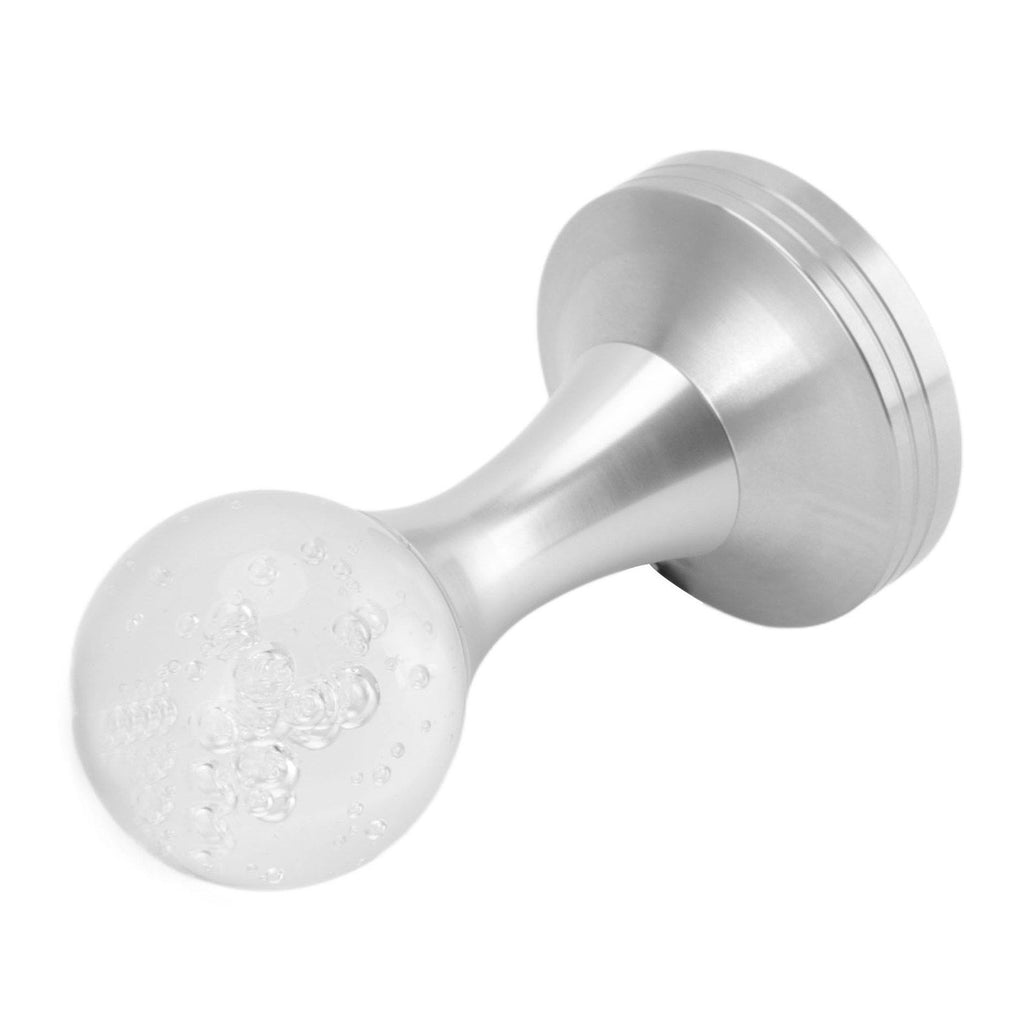 Crystal Ball Coffee Powder Tamper Stainless Steel Base Coffee Press Hammer for Kitchen Cafe Silver Pillar 53mm / 2.1in