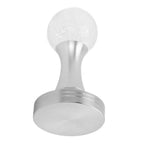 Crystal Ball Coffee Powder Tamper Stainless Steel Base Coffee Press Hammer for Kitchen Cafe Silver Pillar 53mm / 2.1in