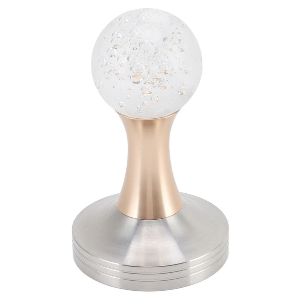 Crystal Ball Coffee Powder Tamper Stainless Steel Base Coffee Press Hammer for Kitchen Cafe Gold Pillar 53mm / 2.1in
