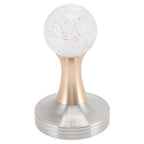 Crystal Ball Coffee Powder Tamper Stainless Steel Base Coffee Press Hammer for Kitchen Cafe Gold Pillar 53mm / 2.1in