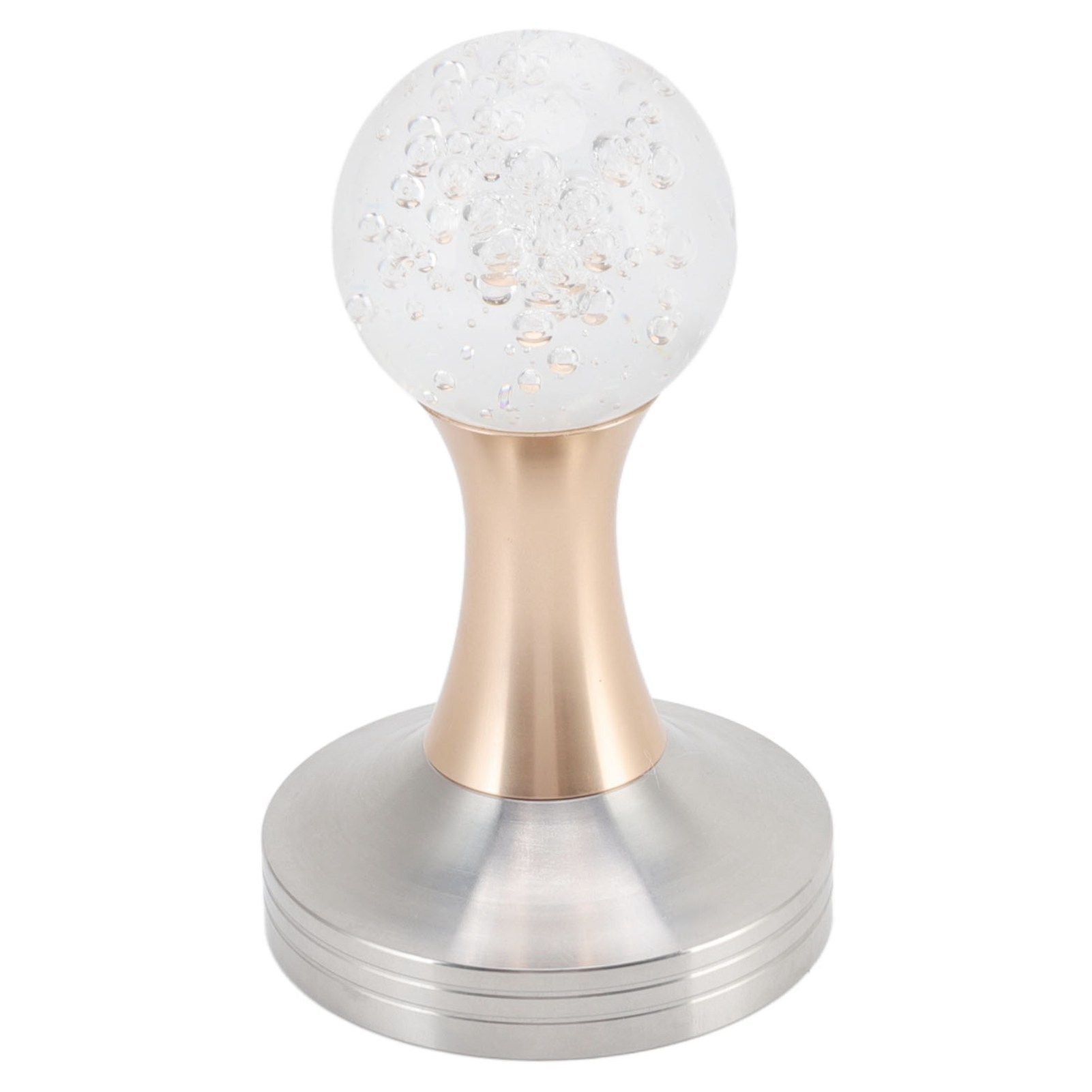 Crystal Ball Coffee Powder Tamper Stainless Steel Base Coffee Press Hammer for Kitchen Cafe Gold Pillar 53mm / 2.1in