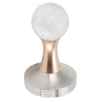 Crystal Ball Coffee Powder Tamper Stainless Steel Base Coffee Press Hammer for Kitchen Cafe Gold Pillar 53mm / 2.1in