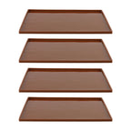 4Pcs Silicone Dehydrator Mats Food Grade High Temperature Resistance Prevent Sticking Fruit Dehydrator Trays with Edge Coffee