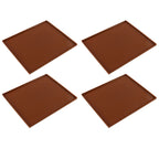 4Pcs Silicone Dehydrator Mats Food Grade High Temperature Resistance Prevent Sticking Fruit Dehydrator Trays with Edge Coffee