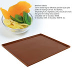 4Pcs Silicone Dehydrator Mats Food Grade High Temperature Resistance Prevent Sticking Fruit Dehydrator Trays with Edge Coffee