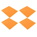 4Pcs Silicone Dehydrator Mats Food Grade High Temperature Resistance Prevent Sticking Fruit Dehydrator Trays with Edge Orange