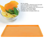 4Pcs Silicone Dehydrator Mats Food Grade High Temperature Resistance Prevent Sticking Fruit Dehydrator Trays with Edge Orange