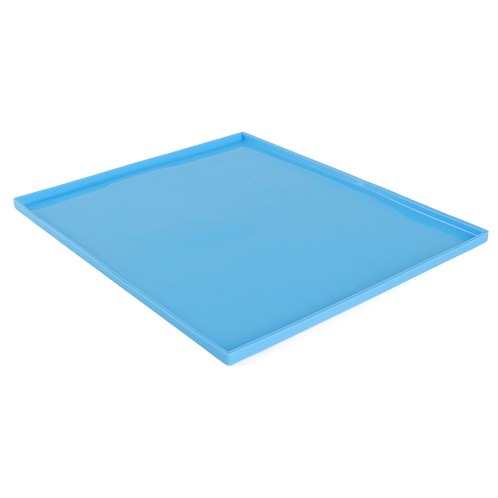 4Pcs Silicone Dehydrator Mats Food Grade High Temperature Resistance Prevent Sticking Fruit Dehydrator Trays with Edge Blue