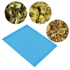 4Pcs Silicone Dehydrator Mats Food Grade High Temperature Resistance Prevent Sticking Fruit Dehydrator Trays with Edge Blue
